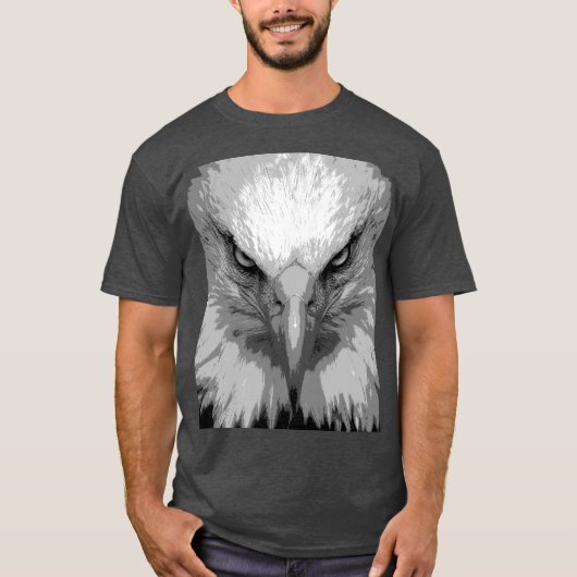 T-shirt Modèle Elegant Eagle Face Homme (Devant)