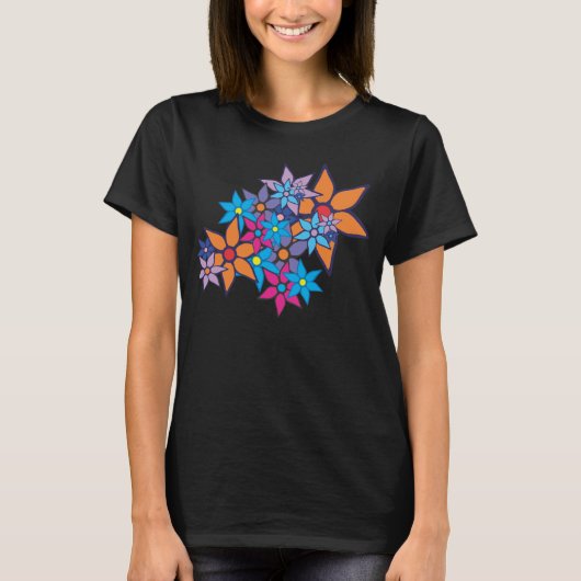 T-shirt Modèle floral coloré (Devant)