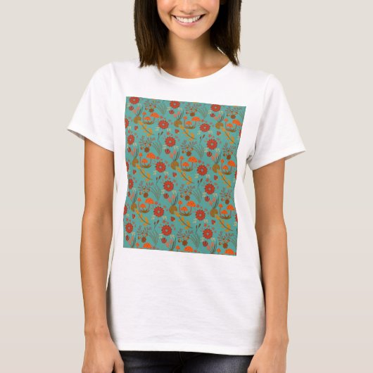 T-shirt Modèle floral unique (Devant)
