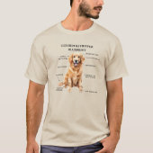 T-shirt Modèle Funny Golden Retriever (Devant)