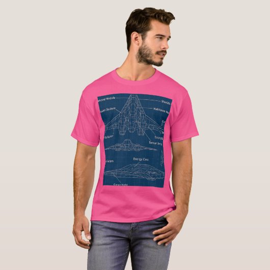 T-shirt "Modèle futuriste d'architecture spatiale" (Devant entier)