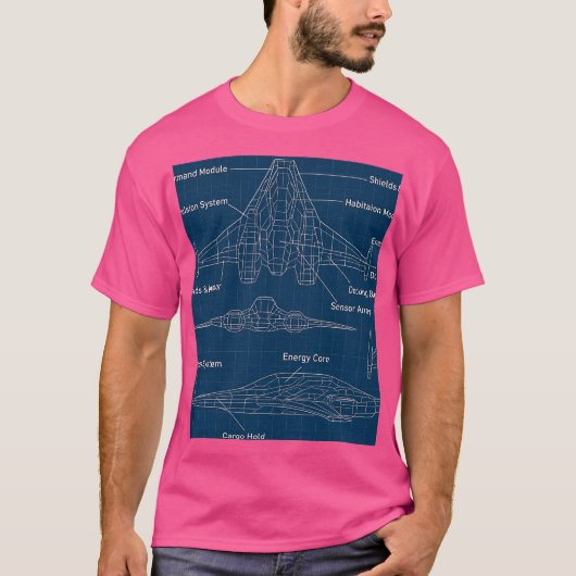 T-shirt "Modèle futuriste d'architecture spatiale" (Devant)