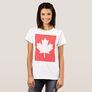 T-shirt Modèle Knit Maple Leaf Tricot Motif