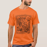 Modèle Leopard Head Mens Élégant Athletic Orange