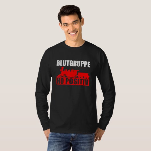 T-shirt Modèle Mens Groupe sanguin de chemin de fer H0 Mod (Devant entier)