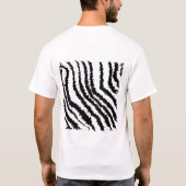 T-shirt Modèle noir et blanc d'impression de zèbre (Dos)
