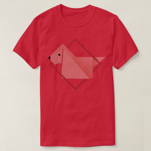 T-shirt Modèle origami de chien (Design devant)