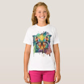 T-shirt Modèle papillon coloré (Devant entier)
