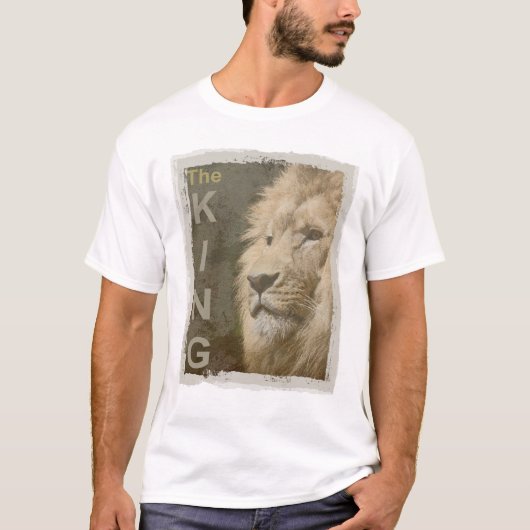 T-shirt Modèle personnalisé tendance Lion blanc couleur él (Devant)