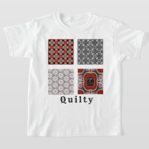 T-shirt modèle photo à 4 panneaux avec titre MYO