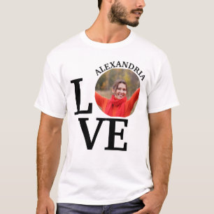 T-shirt Modèle photo d'amour personnalisé moderne