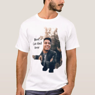 T-shirt Modèle photo de chat mignon personnalisé moderne