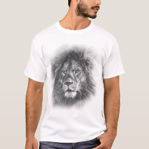 T-shirt Modèle Pop Art Lion Face Moderne Élégant Mens