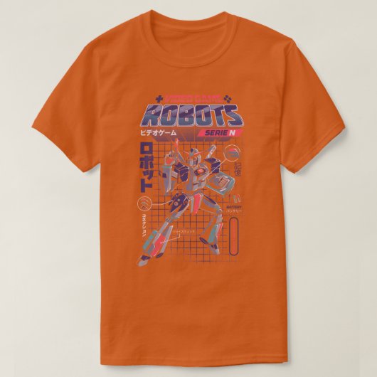T-shirt Modèle Robot de jeu vidéo N (Design devant)