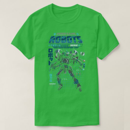 T-shirt Modèle Robot de jeu vidéo S (Design devant)