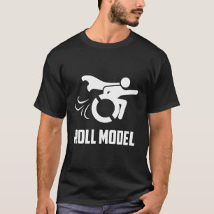 T-shirt Modèle roulé personne handicapée fauteuil roulant