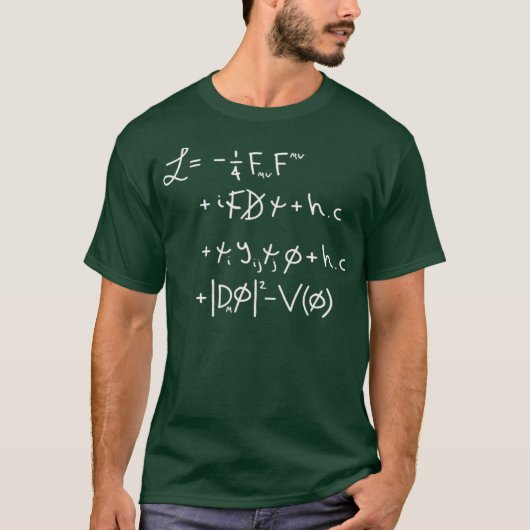 T-shirt Modèle standard Lagrangian Higgs Boson Physics (Devant)