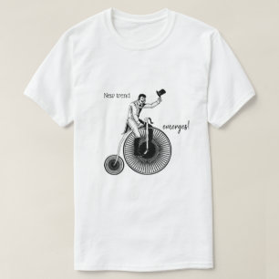T-shirt Modèle T Penny Farthing Classic noir et blanc