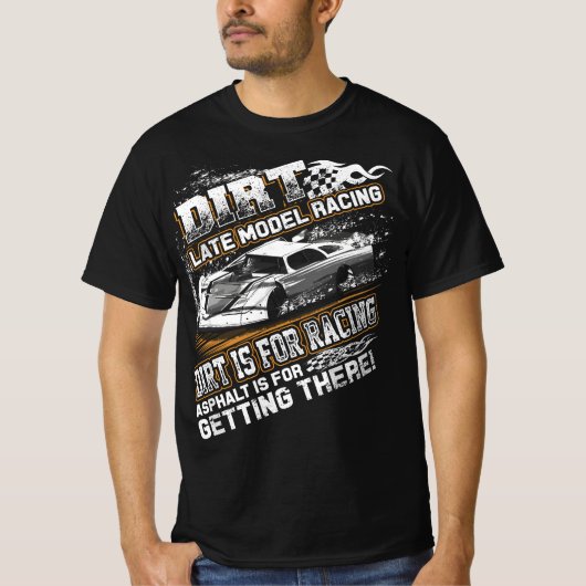 T-shirt Modèle Tard Modifié Dirt Track Racing Dirt Est Pou (Devant)