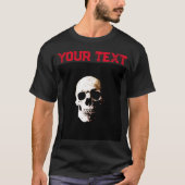 T-shirt Modèle Texte désorienté Noir & Rouge Mens Moderne (Devant)