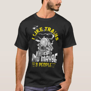 T-shirt Modèle Train Collector Railroad Conducteur J'Aime 