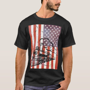 T-shirt Modèle train vintage Locomotive Engine Builder Ame