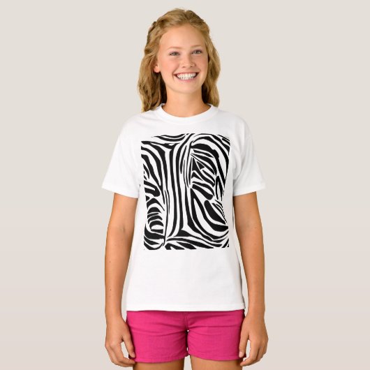 T-shirt Modèle Zèbre (Devant entier)