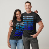 T-shirt Modélisation de texte bleu (Unisexe)