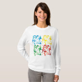 T-shirt Modern Abstract Colorful Bubbles Geometric Pattern (Devant entier)