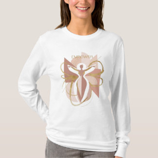 T-shirt Modern Abstract Empower Feminine Gold & Blush Art