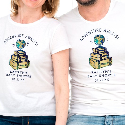 T-shirt Modern Adventure Travel Baby shower
