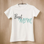 T-shirt Modern Best Mom Script Mère`Jour<br><div class="desc">Modern Best Mom Script Mère`s Day T-Shirt. Un T-shirt moderne et simple avec un script Best Mom - changez le texte si vous voulez. Idée de cadeau pour votre mère,  surtout pour la fête des mères.</div>