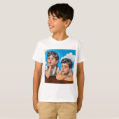 T-shirt Modern Cherub Painting - Rembrandt Inspired Art (Devant entier)