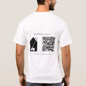 T-shirt Modern Cleaning Cleaner Service Logo QR Code White (Dos)