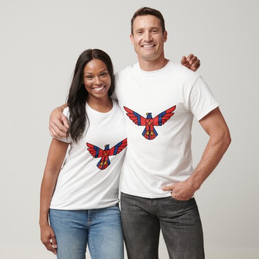 T-shirt Modern Eagle – Geometric Flight in Bold Primary Co (Unisexe)