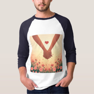 T-shirt Modern Elegant Valentine’s Day Romantic Love Desig