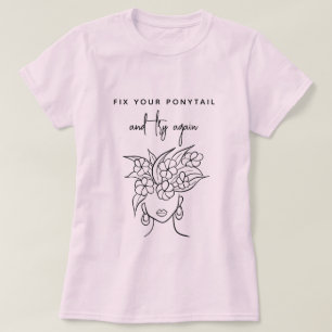 T-shirt Modern Essayer encore Femme avec croquis Plante