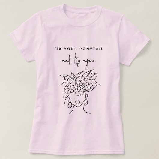 T-shirt Modern Essayer encore Femme avec croquis Plante (Design devant)