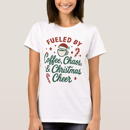 T-shirt Modern Funny Christmas Typography Art (Devant)
