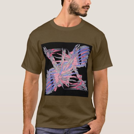 T-shirt Modern Geometric Abstract Men’s Art Tee (Devant)