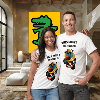 T-shirt Modern Geometric Art – Abstract Intelligent Humor