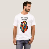 T-shirt Modern Geometric Art, Minimal Abstract for Thinker (Devant entier)