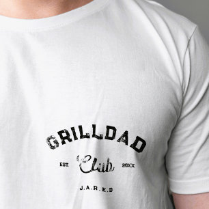 T-shirt Modern Grill Papa Nom personnalisé Fête des pères 