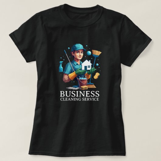 T-shirt Modern House Cleaning Maid Service Housekeeping (Design devant)