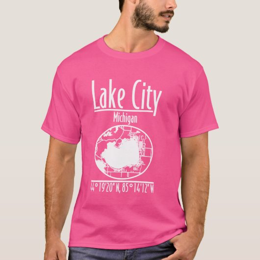 T-shirt Modern Lake City - Michigan (Devant)