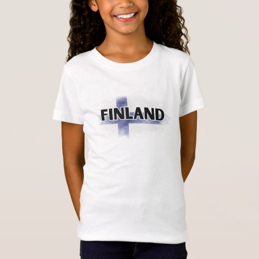 T-Shirt Modern Love Finlande Drapeau Helsinki Souvenir (Devant)