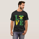 T-shirt Modern Love Jamaïque Heart Flag (Devant entier)