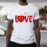 T-shirt Modern Love Valentines Jour jolie photo personnali<br><div class="desc">Design simple et moderne de célébration d'amour. Vous pouvez en trouver plus dans la collection "Love Tshirts". HEUREUSE SAINTE-VALENTIN ! ! ! Profitez de vos courses !</div>