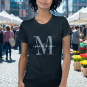 T-shirt Modern Monogram Minimal Black White