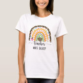 T-shirt Modern Rainbow Teacher Ajouter Votre Nom (Devant)